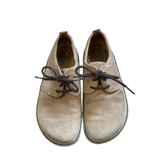Birkenstock Shoes - Birkenstock Womens Tan Leather Footprint Oxfords Size 38 Wide Toe Lace Up Shoes